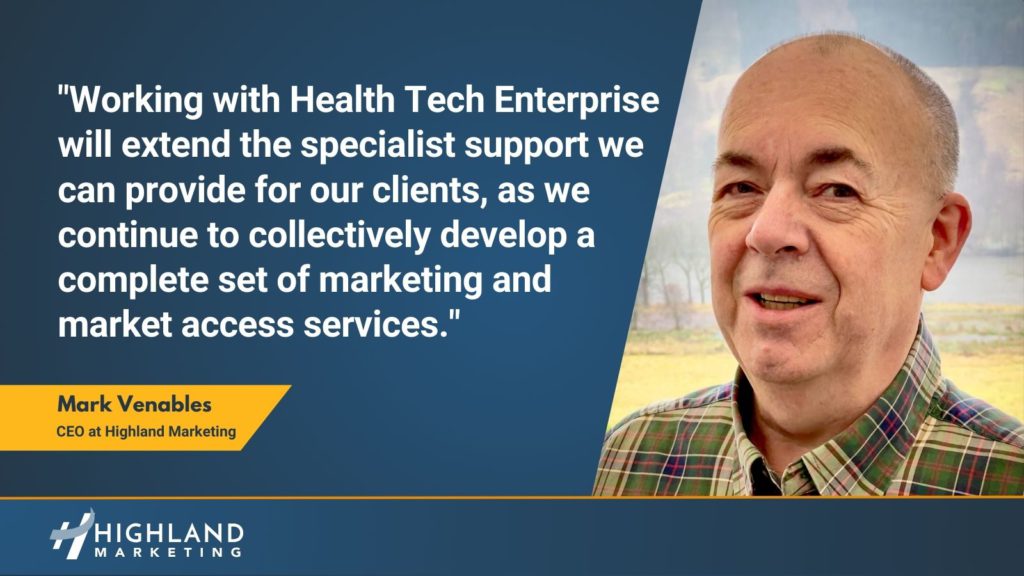Working with Health Tech Enterprise will extend the specialist support we can provide for our clients, as we continue to collectively develop a complete set of marketing and market access services. 